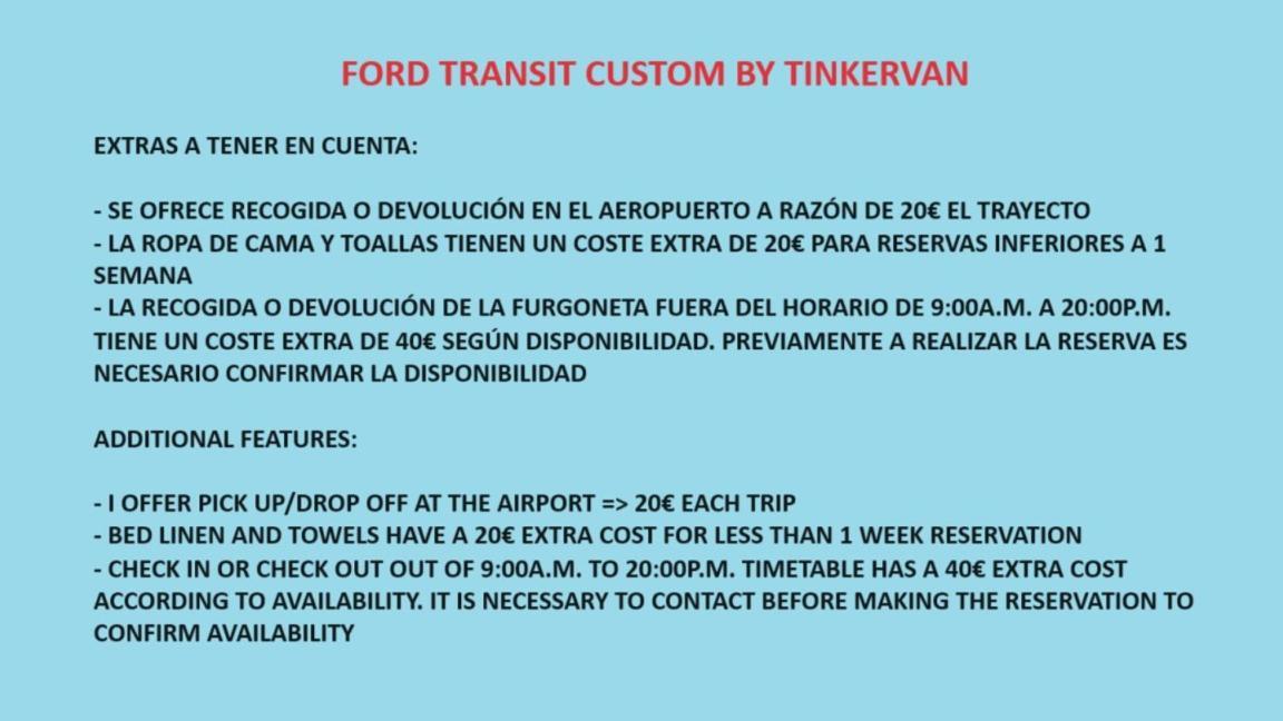 Ford Transit Custom Camper Hotel Palma de Maiorca Exterior foto